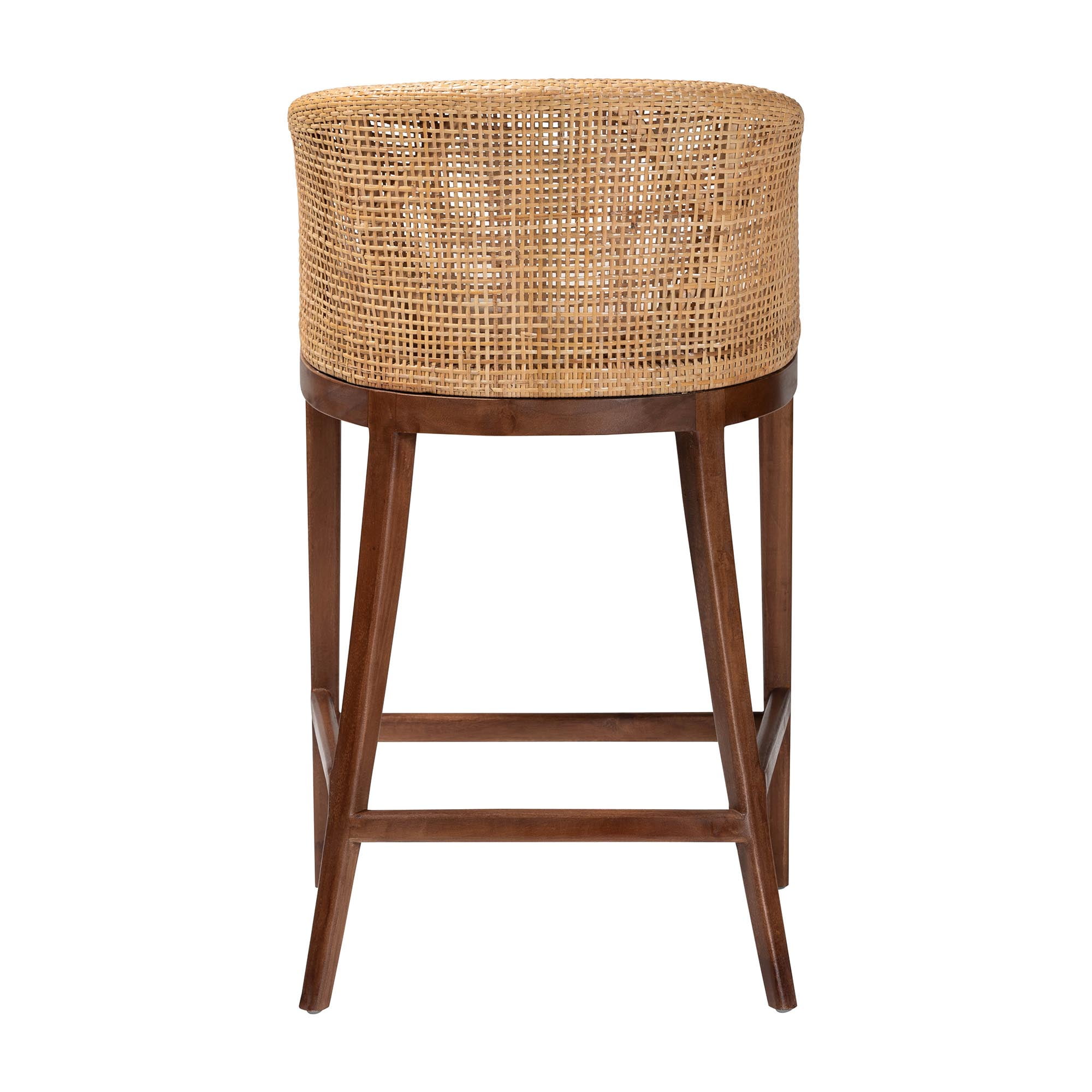 bali & pari Lumajang Boho Bar Stool, Light Honey