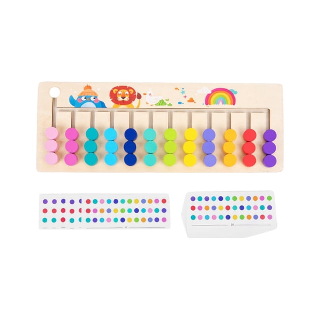 Rompecabezas de colores y formas, juego de lógica Montessori, juguetes, rompecabezas deslizante 12 colores