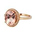 thumbnail image 2 of 1.25 ct Halo Oval Morganite Engagement Ring in Solid 10k Rose Gold, 2 of 3