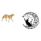 thumbnail image 1 of Escultura De Gato Guepardo Dorado, Arte De Pared De Metal, Adorno Decorativo De Mesa Para Centro De Mesa, Decoración De Oficina Y Hogar, Decoración De Luna Para Amantes De Los Gatos Negros, 1 of 8
