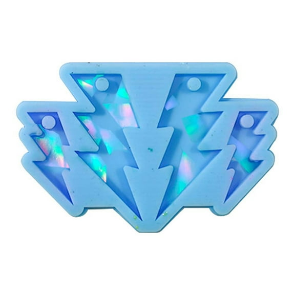 Shimmering Lightnings Mold Holographic Lightnings Earring Pendnat Silicone Mold Eye-Catching Jewelry Charm Epoxy Mold