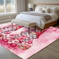 thumbnail image 4 of Large Area Rugs for Living Room Bedroom, Valentine's Day 6'x9' Rug Washable Carpet Runner Indoor Outdoor, Watercolor Gnomes Roses Love Romantic Non Slip Floor Mats Rug for Kitchen, Playroom, 4 of 8