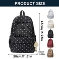 thumbnail image 3 of Women's Casual Nylon Polka Dot Backpack, Fashion Large Everyday Daypack, Coquette Bookpack for Campus Weekend Commute, 3 of 5