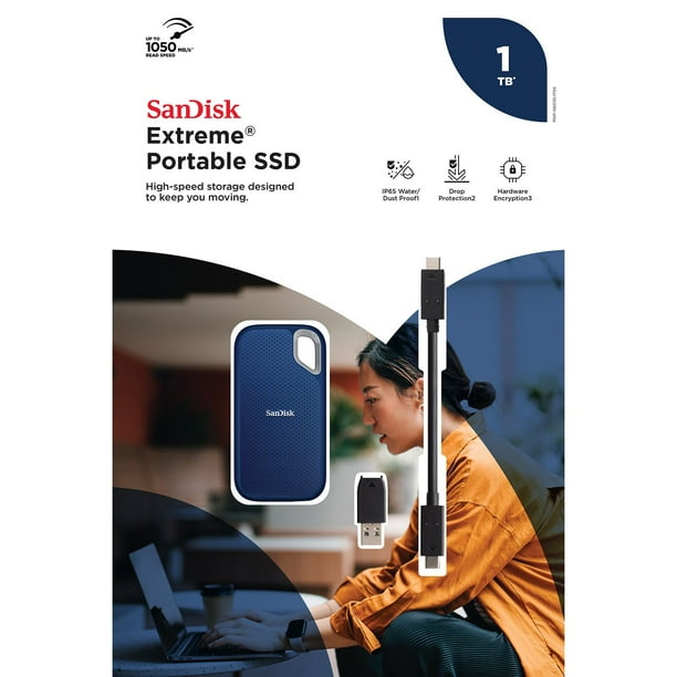 SanDisk Extreme ポータブル SSD 1TB Amazon.com: SanDisk 1TB Extreme Portable SSD - Up to 1050MB