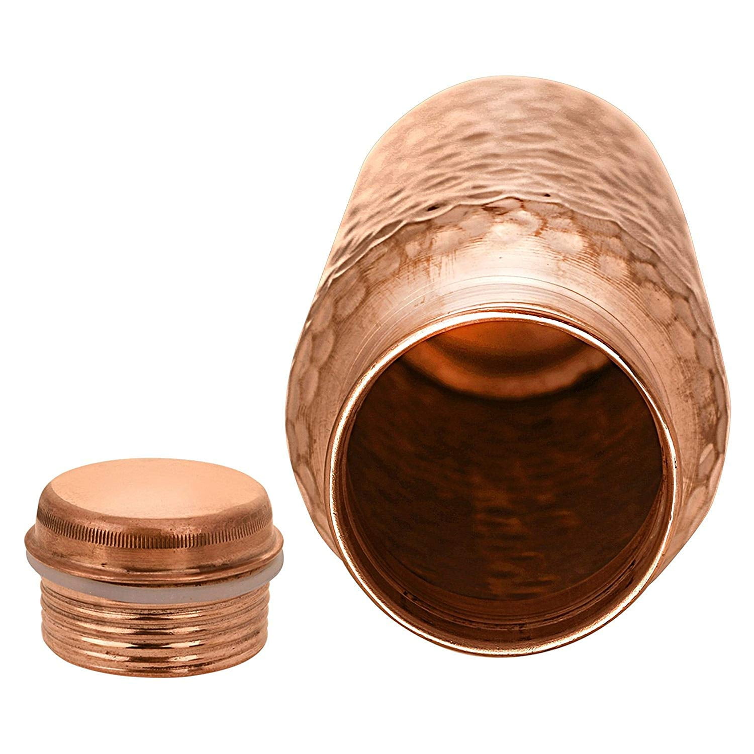 Copper Water Bottle Hammered Joint Free Leak Proof (1000ml) 33.81 oz
