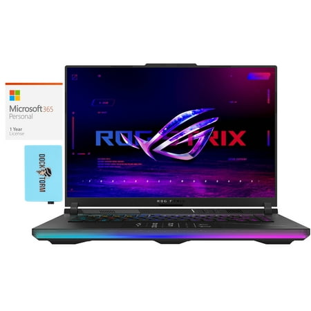 ASUS ROG Strix SCAR 16 G634 Gaming/Entertainment Laptop (Intel i9-13980HX 24-Core, 16.0in 240Hz Wide QXGA (2560x1600), Win 10 Pro) with Microsoft 365 Personal , Dockztorm Hub