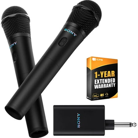 Sony UOULTMIC1 ULT POWER SOUND series ULT MIC Wireless Microphone (2 Mics, 1 Receiver) Bundle with 1 YR CPS Extended Warranty