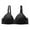 Black, variant on Bigersell Padded Bralette Woman's Solid Color Comfortable Hollow Out Perspective Bra Underwear No Underwire Female Spandex Women's Seamless Sports Bra Women's Plus Bralette Bra, Style 1027, Hot M