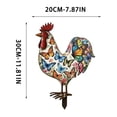 thumbnail image 2 of Sktrjpolfis Double Sided Painted Rooster Yard Stake, 11.8×7.9 Inch Weatherproof Outdoor Lawn Ornament for Flower Bed Backyard Patio Home Garden Decorations, 2 of 5