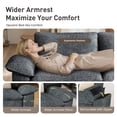 thumbnail image 6 of Sophia&William U-Shaped Modular Sectional Sofa Sets for Living Room, Modern 5-Seat Chenille Cloud Couch Oversized Sectional with 3 Throw Pillows & 2 Ottomans, Blue, 6 of 11