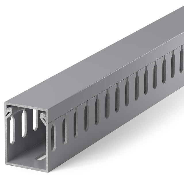 shiyou-94.5in(6X L15.7in) Professional Server Rack Cable Management Raceway, H1.6in x W1.2in Cable Raceway Kit, Electrically Safe PVC Open Slot Wire Raceway for Under Desk/Computer/Network Cords, Gre