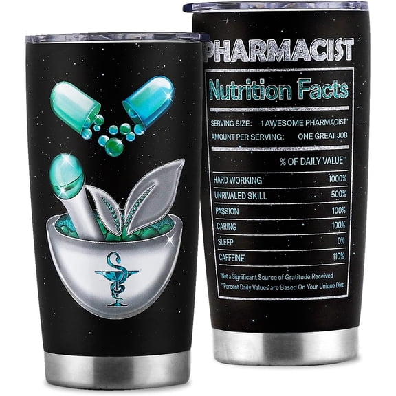 Pharmacy Technician Gifts - Pharmacist Gifts for Women Men Coworkers - Funny Pharmacist Birthday Gifts for Her Him - Pharmacy Tech Gifts Tumbler Cup Travel Coffee Mug 20oz