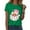 Green, variant on Santa Face Printed Retro Christmas Xmas Holiday T-Shirt for Women (Wine, XXL)