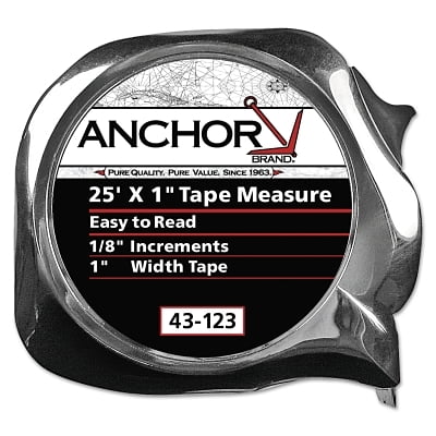 Easy To Read Tape Measure, 1 In X 25 Ft, Green | Bundle of 5 Each