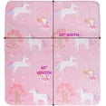 thumbnail image 5 of Glow in The Dark Unicorn Blanket for Girls – Soft Pink Fleece Throw. Great Christmas, Birthday, Baby, Toddler Unicorn Gifts! Premium Fuzzy Blanket with Fairy, Butterfly, Stars. Bright Long-Last Glow, 5 of 9