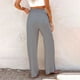 thumbnail image 4 of Pantalones palazzo de lino de cintura alta y pierna ancha para mujer, con cordón y bolsillos, 4 of 6
