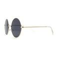 thumbnail image 4 of Classic Iconic Hippie Large Circle Lens Round Metal Sunglasses Gold / Black, 4 of 4