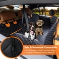 thumbnail image 3 of 600D Heavy-Duty Dog Seat Cover Compatible for Car, Truck, SUV Rear Seats - Sliding Pad Pet Hammock with Scratch-Resistant Protection, Soft Durable Polyester Suitable for Vehicles, for Car Models, 3 of 6