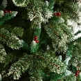 thumbnail image 6 of Nearly Natural Frosted Swiss Clear Prelit LED Green Holiday Pine Christmas Tree, with Berries 10', 6 of 11