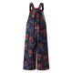 thumbnail image 2 of Txlixc Overol de Estilo Suelto para Mujer, Patrón Estampado Floral Sin Mangas Cuello Cuadrado Una Pieza, Azul Marino/Rojo Vino/Tostado/Gris Txlixc  Estilo de ocio, 2 of 5