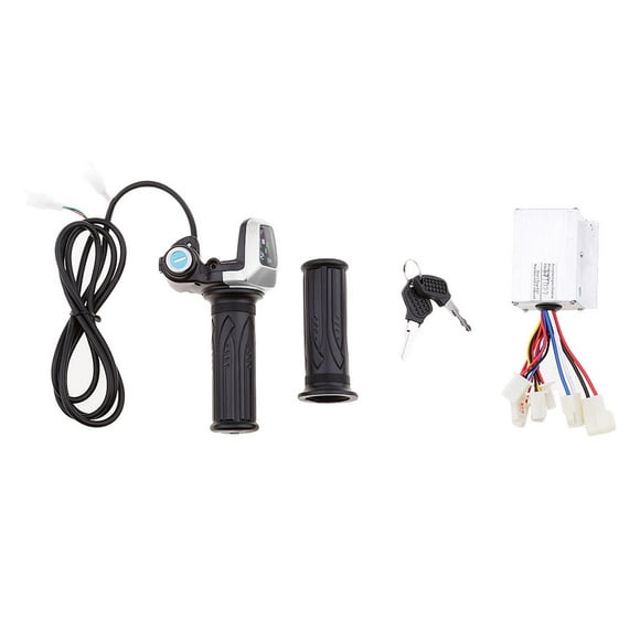 Controlador de de Scooter Eléctrico, Empuñadura de de Motor Cepillado para Eléctrica Go Karts, Instalación Y F , 24V 250W Yotijar Controlador de velocidad del cepillo