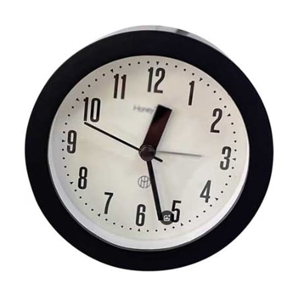 Reloj despertador analógico decorativo redondo negro for sala de estar, cocina, dormitorio, oficina, mesita de noche, escritorio, mesa for estudiantes, reloj despertador multifuncional