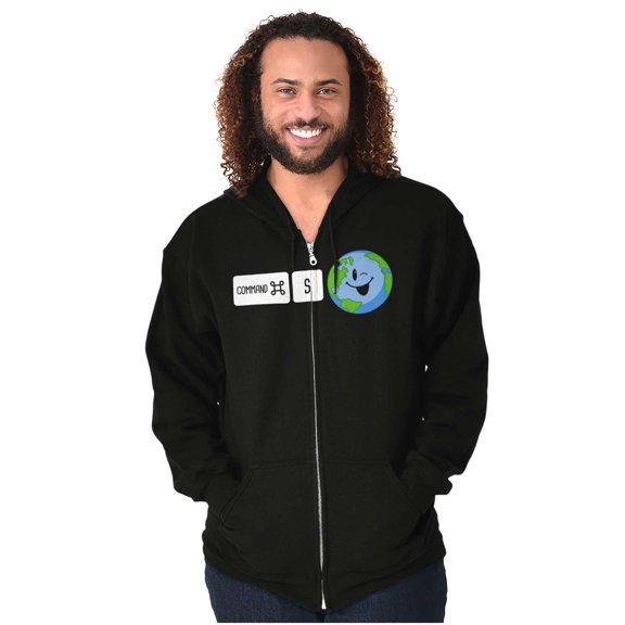 Command Save the Planet Earth Day Unisex Fleece Graphic Zip Up Hoodie Brisco Brands 2X