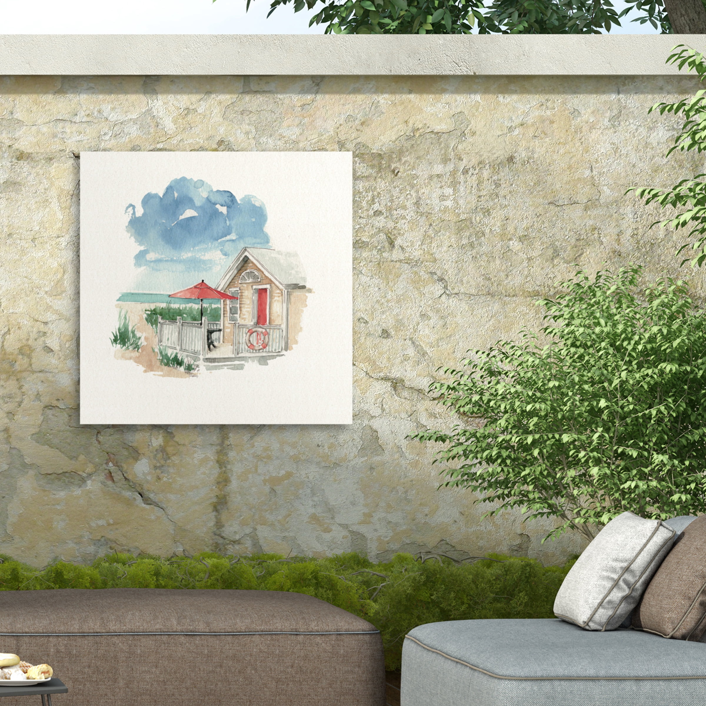 Lisa Audit 'In The Moment IV' Outdoor Canvas 14x14