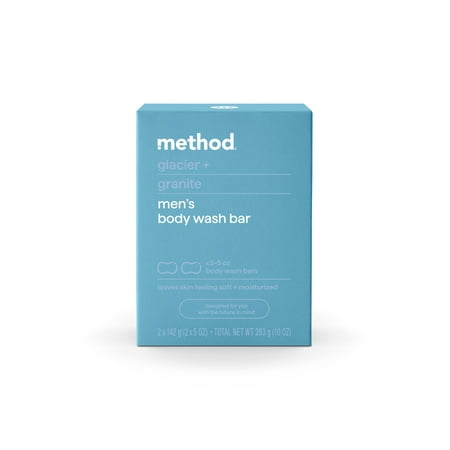 Method Bar Soap, Glacier + Granite, 2 bars, 5 oz each