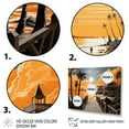 thumbnail image 3 of Designart "Perspective Papercut Beach Pier III" Nautical & Beach Floater Framed Wall Decor, 3 of 7