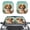 Teddy Dog Flower Shrubs, variant on Kuiaobaty Auto Windshield Sun Shade 28.5" x 25.5" Car Window Sun Shield Blocks UV Rays Exterior Accessories Tribal Highland Cattle Cow Sunflower 2 Pcs for Trucks Sedans SUVs Cars