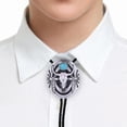 thumbnail image 3 of Bull Western Bolo Tie Accesorios de disfraz de cuero Western Cowboy Elegante Negro jinwen Corbata Bolo Occidental, 3 of 5