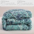 thumbnail image 4 of Whale Flotilla 3-Piece Queen Comforter Set, Soft Reversible Bedding Comforter Sets, Paisley Printed Down Alternative Comforter Duvet for All Seasons, Turquoise, 4 of 9