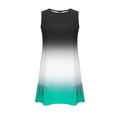 thumbnail image 4 of Tnhcen Women's Casual Sleeveless Ombre Printed Summer Dress, Side Ruffles Round Neck Stretchy Fabric, Plus Size S-2XL Lightweight Casual Day Dress, 4 of 7