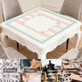 thumbnail image 6 of Mint Pink Ribbon Frame Mahjong Mat 31.5x31.5 Inch | Non-Slip And Noise Reduction Mah Jong Table Mat Cover with Carrying Bag For Mahjong Lovers, Poker, Board Games And Dominoes, 6 of 7