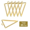 thumbnail image 3 of Uxcell 25Pcs Colgantes de Aleación Abiertos, Colgante de Marco Hueco Triangular, Colgante de Marco Abierto Geométrico, Tono Dorado, 3 of 6