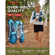 UTOBEST Running Backpacks Lightweight Hydration Pack Functional Vest 5L with 1.5L Water Bladder