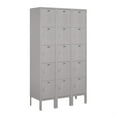 thumbnail image 2 of 12" Wide Five Tier Box Style Standard Metal Locker - 3 Wide - 5 Feet High - 12 Inches Deep - Gray - Assembled, 2 of 4