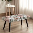 thumbnail image 2 of Jiueut Peony Cherry Blossom Pattern Dining Bench Slipcover, Wear Resistant Long Bench Seat Slipcover Easy to Clean Rectangle Chair Protection for Living Room Bedroom Kitchen, 2 of 7