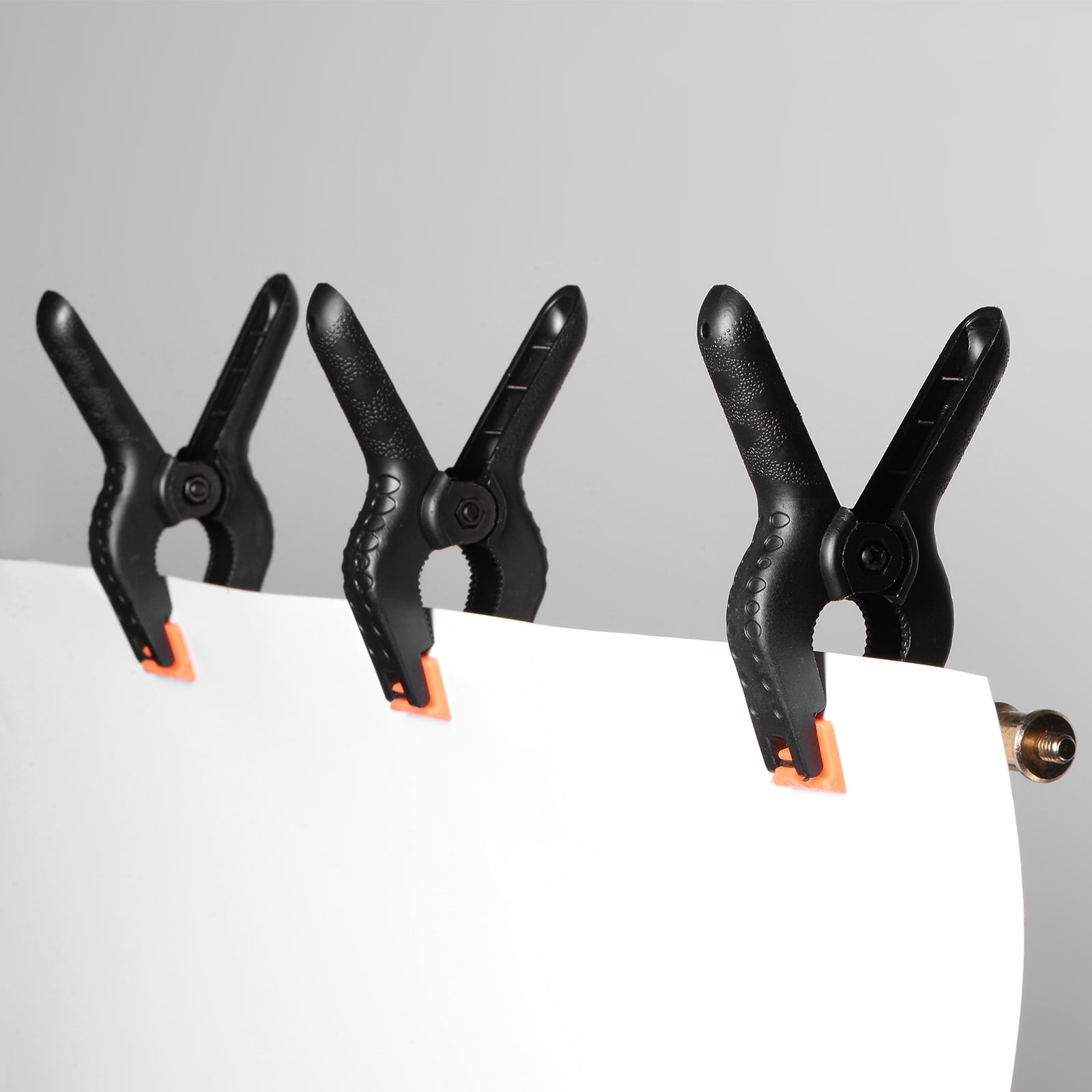 Uxcell 6Pcs Plastic Spring Clamps Heavy Clip 7.8" Professional Small Muslin Clamp for Backdrop, Wood Working, Craft