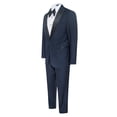 thumbnail image 2 of Men’s Premium Modern Fit Navy Blue With Black Peak Lapel One Button Tuxedos, 2 of 7