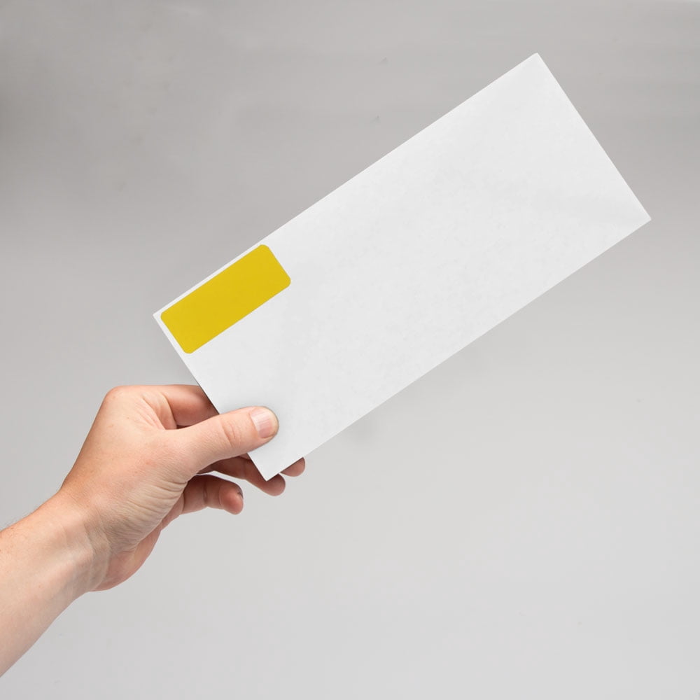 JAM Paper Return Address Labels, 1 x 2 5/8, Yellow, 120 per Pack