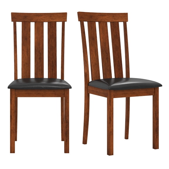 Gymax Dining Chairs Set of 2 Dining Room Chairs w/ PU Leather Upholstered Seat