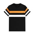 thumbnail image 6 of YYDGH Men's Short Sleeve T Shirt Color Block Crew Neck Tee Tops Casual Summer Athletic Muscle Shirts, 6 of 8