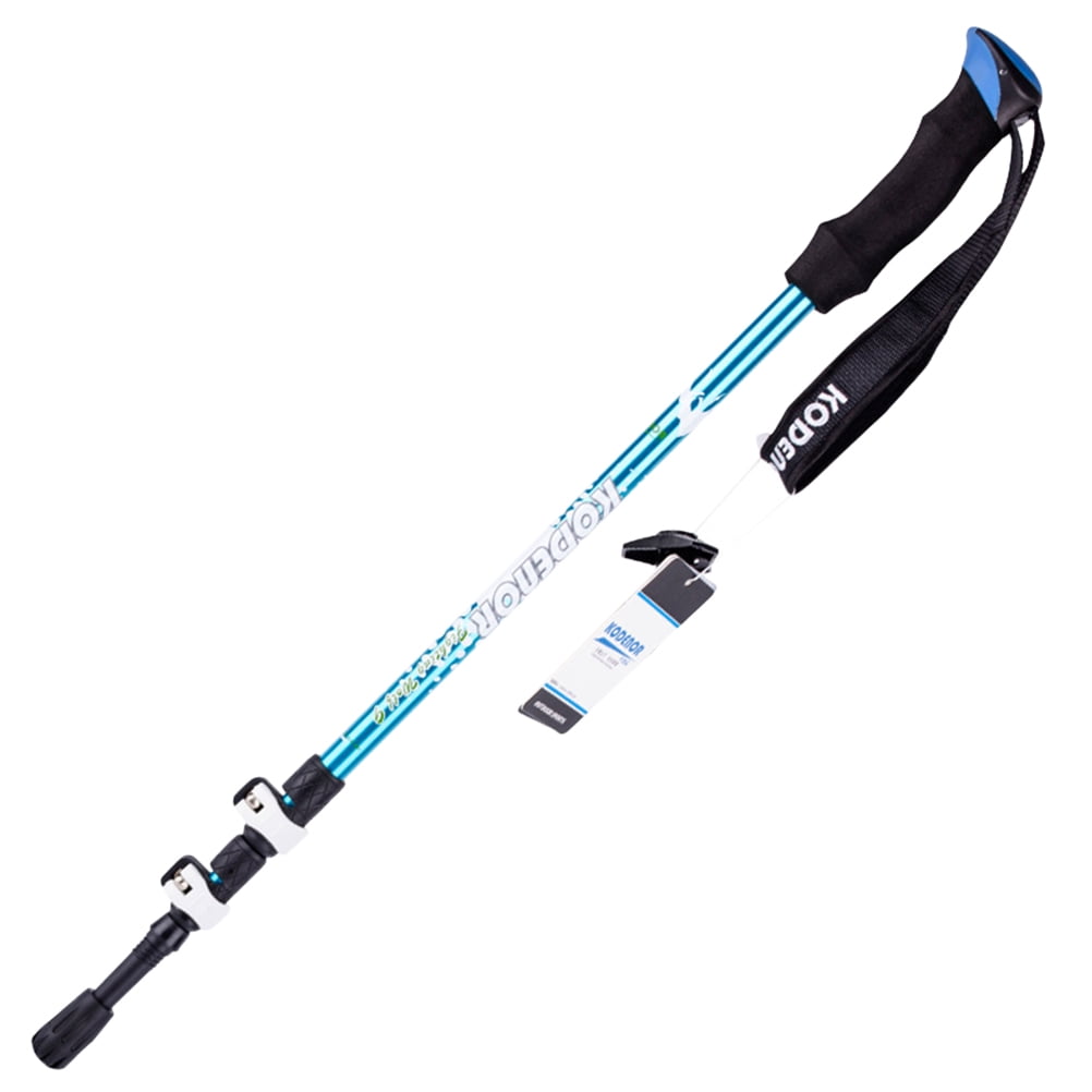 Adjustable 3 Section Carbon Fiber Trekking Walking Hiking Pole Cane Crutch 