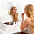 thumbnail image 6 of Gynky Makeup Bag- Large Capacity Cute Floral Travel Toiletry Bag,Cotton Cosmetic Bag Set for Women Girls Gifts Birthday, 6 of 7