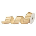 thumbnail image 1 of Unique Bargains 1 1/2 Inch 25 Yard Wide Satin Ribbon with Gold Edges Grosgrain Fabric Ribbon for Gift Wrapping, Champagne Gold, 1 of 7