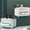 White, variant on Leodye Leather Square Tissue Box Cover , Tissue Box Cover with Storage, Cube Tissue Box Organizer Bedroom Nightstand End Table