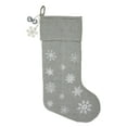 thumbnail image 2 of VHC Brands Yuletide Burlap Dove Grey Snowflake Stocking 12x20, 2 of 4