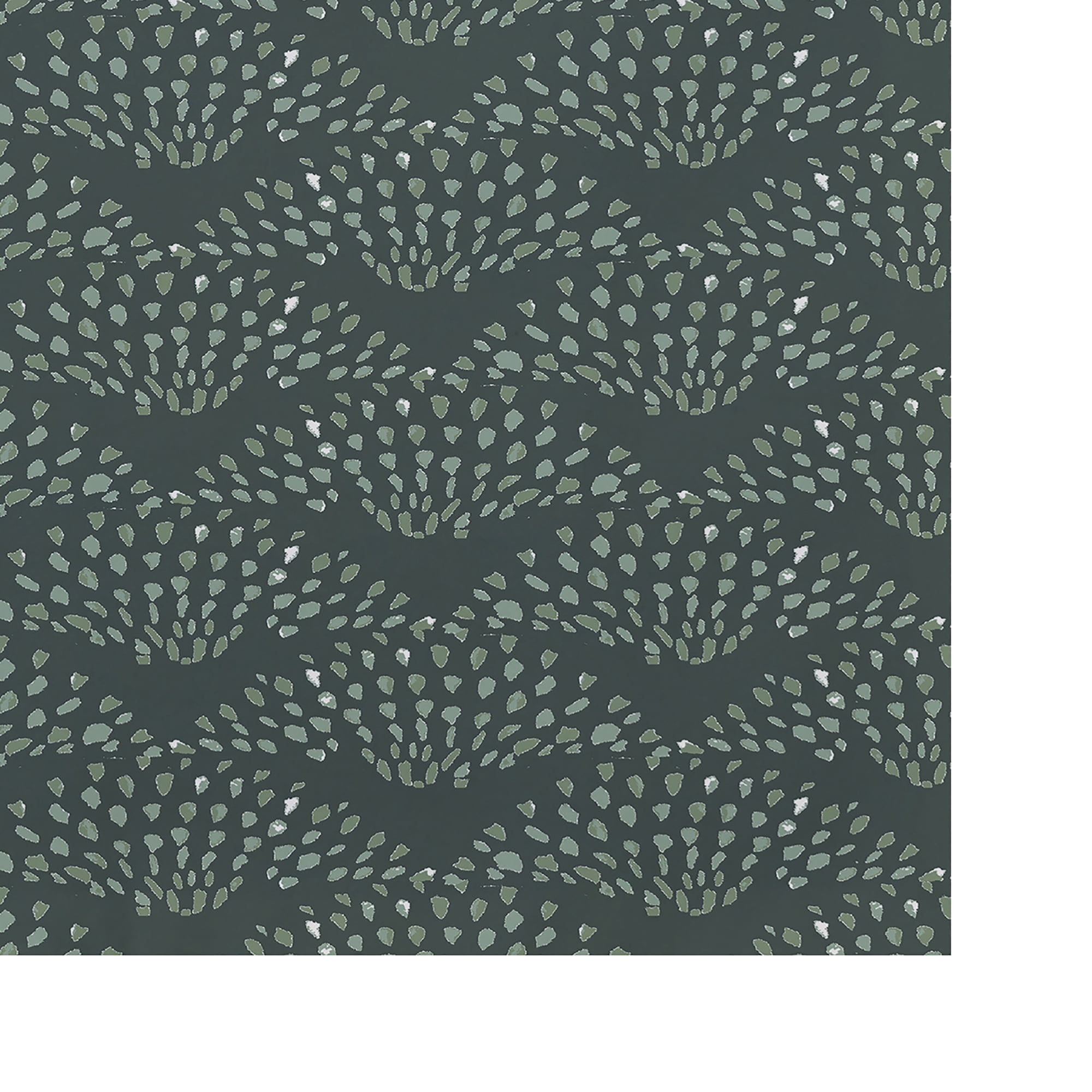 Simply Daisy Fan Dance 18 x 14 Inch Green Geometric Print Placemat (Set of 4)